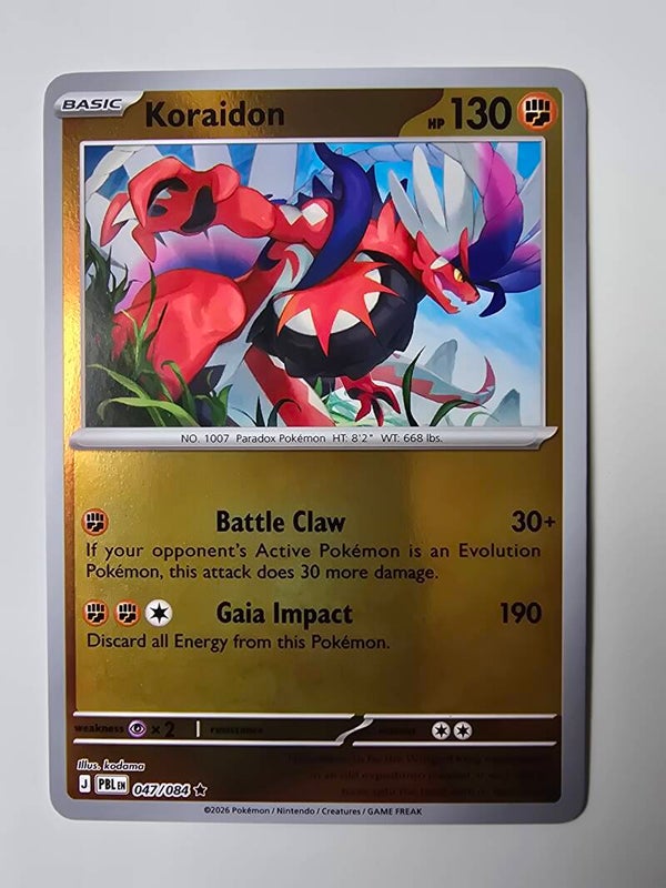 KORAIDON (PITCH BLACK 047/084) (REVERSE HOLO) (TRADING CARD)