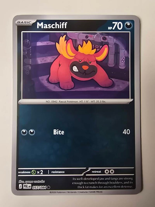 MASCHIFF (PITCH BLACK 057/084) (REVERSE HOLO) (TRADING CARD)