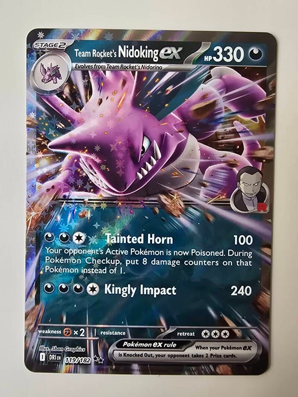 TEAM ROCKET'S NIDOKING EX (DESTINED RIVALS 119/182) (TRADING CARD)