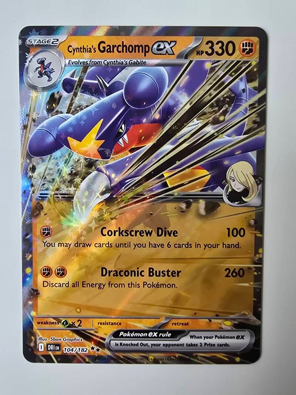 CYNTHIA'S GARCHOMP EX (DESTINED RIVALS 104/182) (TRADING CARD)