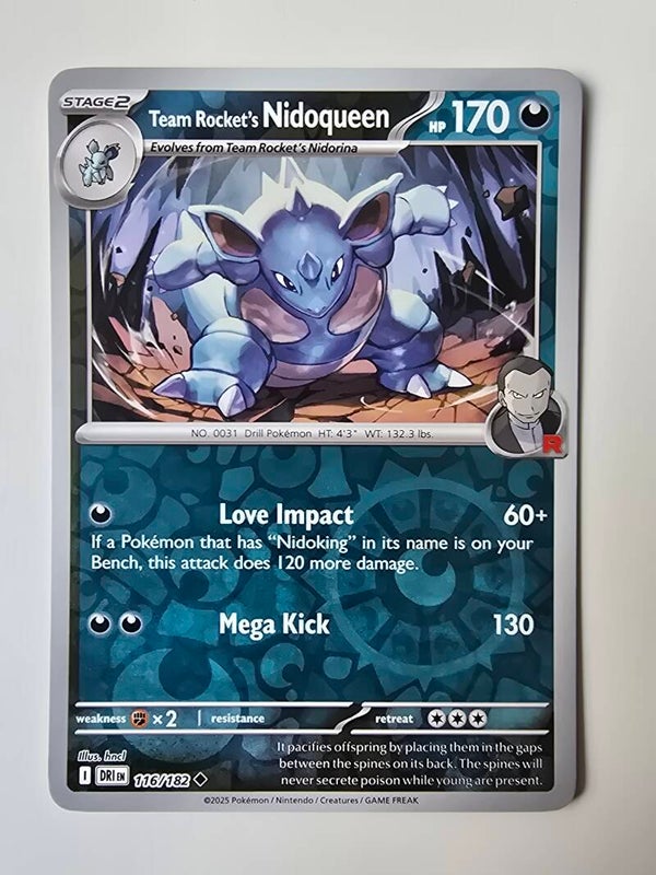 TEAM ROCKET'S NIDOQUEEN (DESTINED RIVALS 116/182) (REVERSE HOLO) (TRADING CARD)