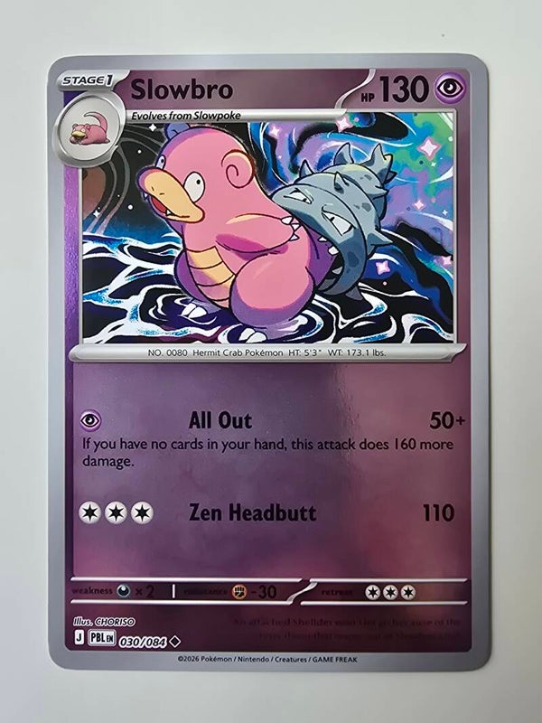 SLOWBRO (PITCH BLACK 030/084) (REVERSE HOLO) (TRADING CARD)