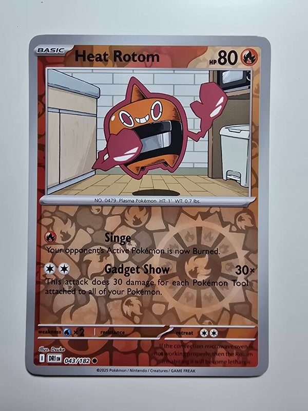 HEAT ROTOM (DESTINED RIVALS 043/182) (REVERSE HOLO) (TRADING CARD)