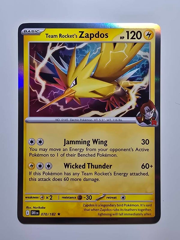 TEAM ROCKET'S ZAPDOS (DESTINED RIVALS 070/182) (HOLO) (TRADING CARD)
