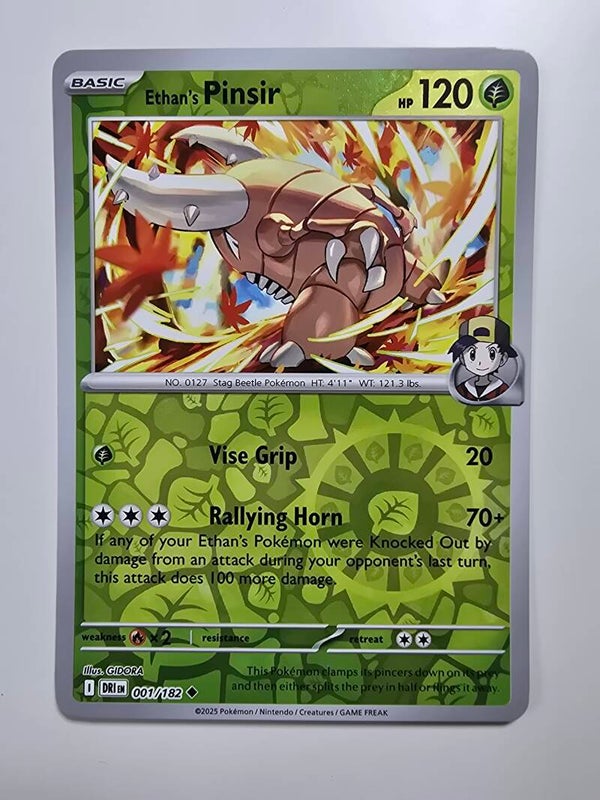 ETHAN'S PINSIR (DESTINED RIVALS 001/182) (REVERSE HOLO) (TRADING CARD)