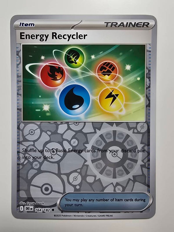 ENERGY RECYCLER (DESTINED RIVALS 164/182) (REVERSE HOLO) (TRADING CARD)