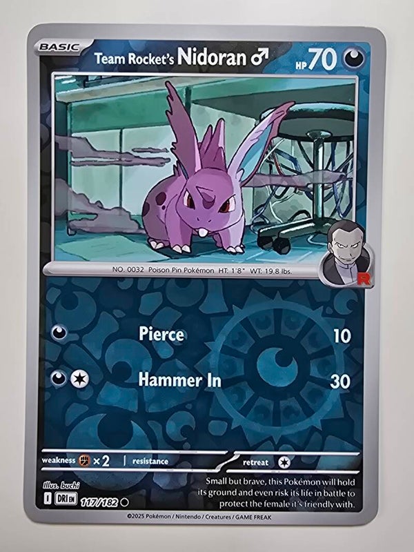 TEAM ROCKET'S NIDORAN♂ (DESTINED RIVALS 117/182) (REVERSE HOLO) (TRADING CARD)