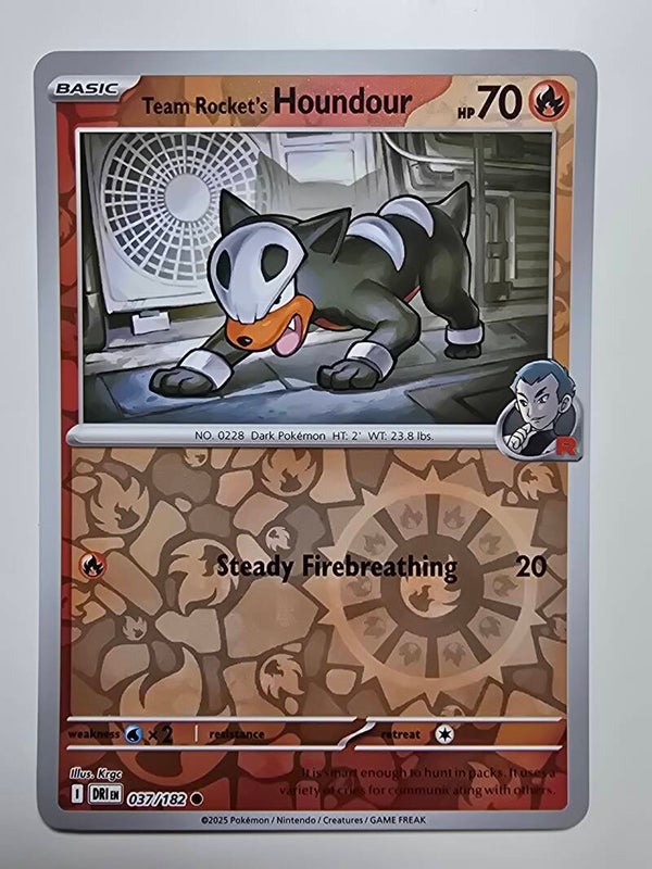 TEAM ROCKET'S HOUNDOUR (DESTINED RIVALS 037/182) (REVERSE HOLO) (TRADING CARD)