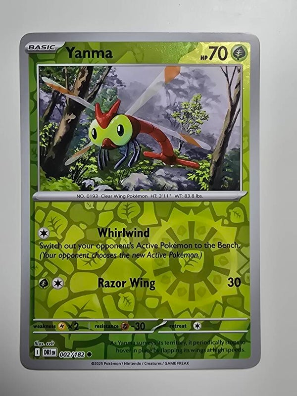 YANMA (DESTINED RIVALS 002/182) (REVERSE HOLO) (TRADING CARD)