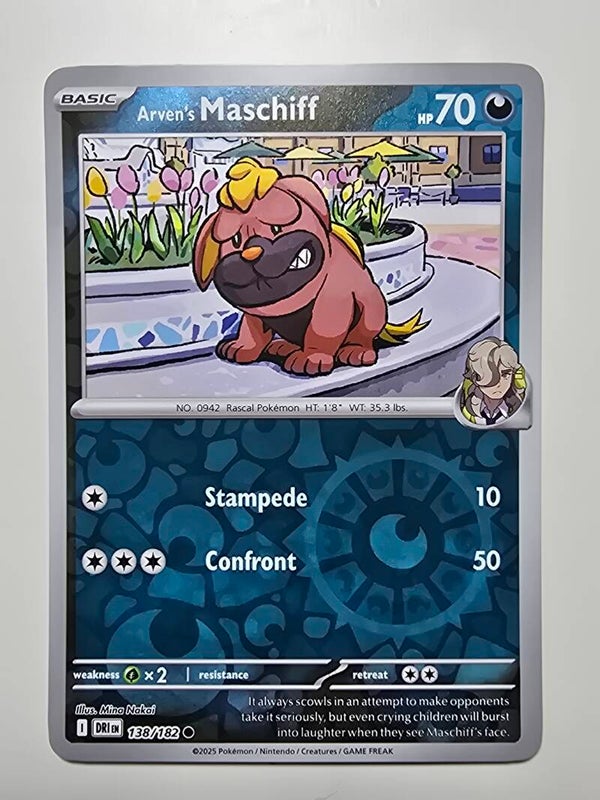 ARVEN'S MASCHIFF (DESTINED RIVALS 138/182) (REVERSE HOLO) (TRADING CARD)