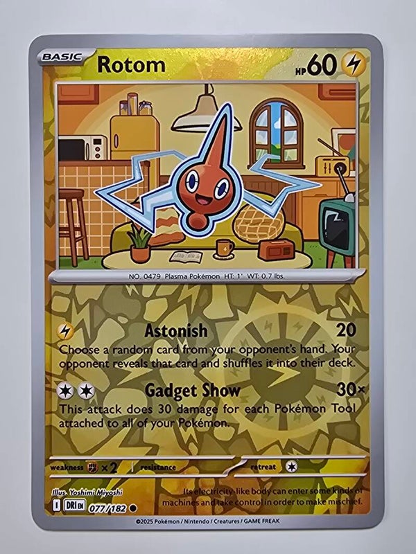 ROTOM (DESTINED RIVALS 077/182) (REVERSE HOLO) (TRADING CARD)