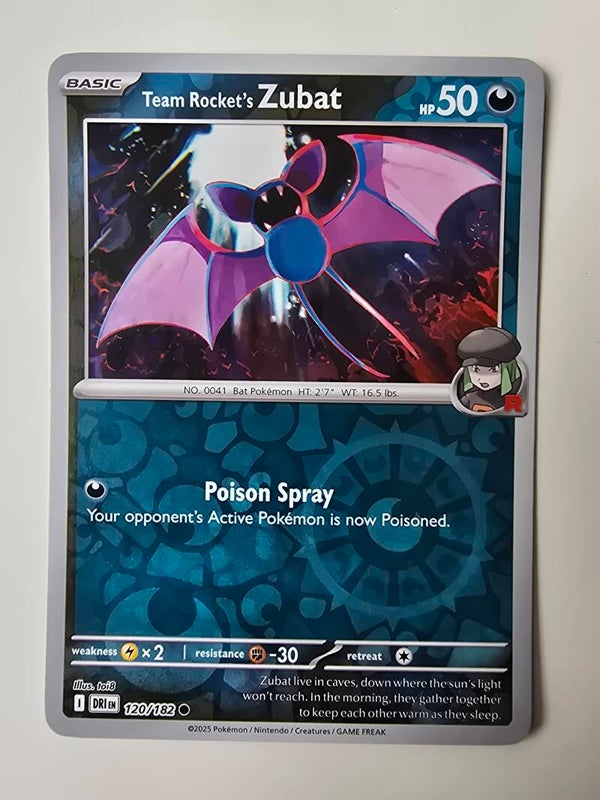 TEAM ROCKET'S ZUBAT (DESTINED RIVALS 120/182) (REVERSE HOLO) (TRADING CARD)