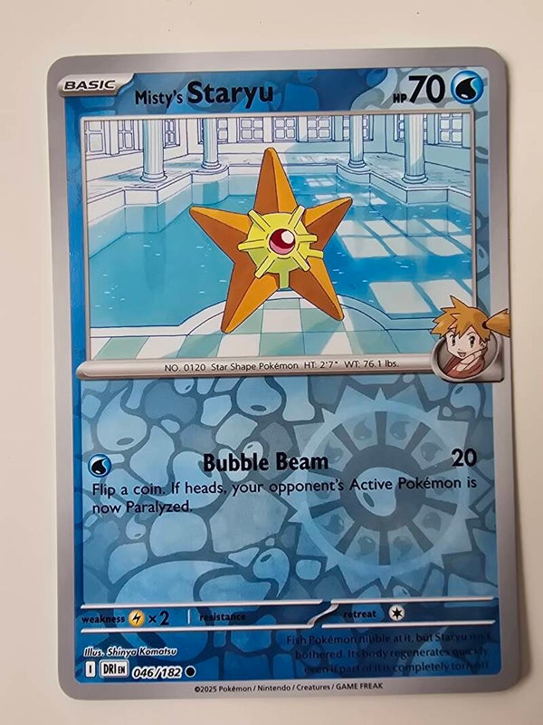 MISTY'S STARYU (DESTINED RIVALS 046/182) (REVERSE HOLO) (TRADING CARD)