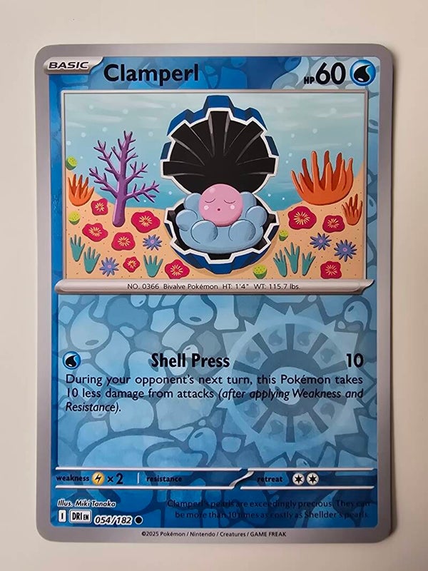 CLAMPERL (DESTINED RIVALS 054/182) (REVERSE HOLO) (TRADING CARD)