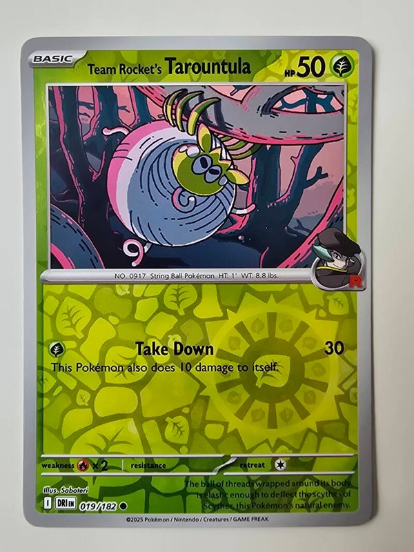 TEAM ROCKET'S TAROUNTULA (DESTINED RIVALS 019/182) (REVERSE HOLO) (TRADING CARD)