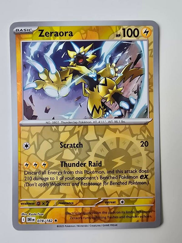 ZERAORA (DESTINED RIVALS 078/182) (REVERSE HOLO) (TRADING CARD)