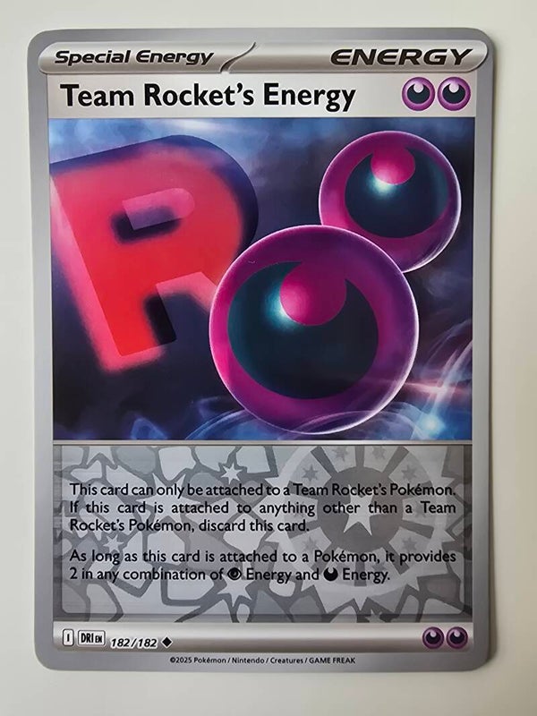 TEAM ROCKET'S ENERGY (DESTINED RIVALS 182/182) (REVERSE HOLO) (TRADING CARD)