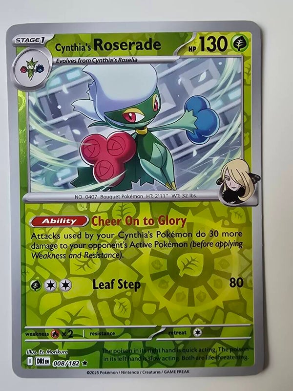 CYNTHIA'S ROSERADE (DESTINED RIVALS 008/182) (REVERSE HOLO) (TRADING CARD)