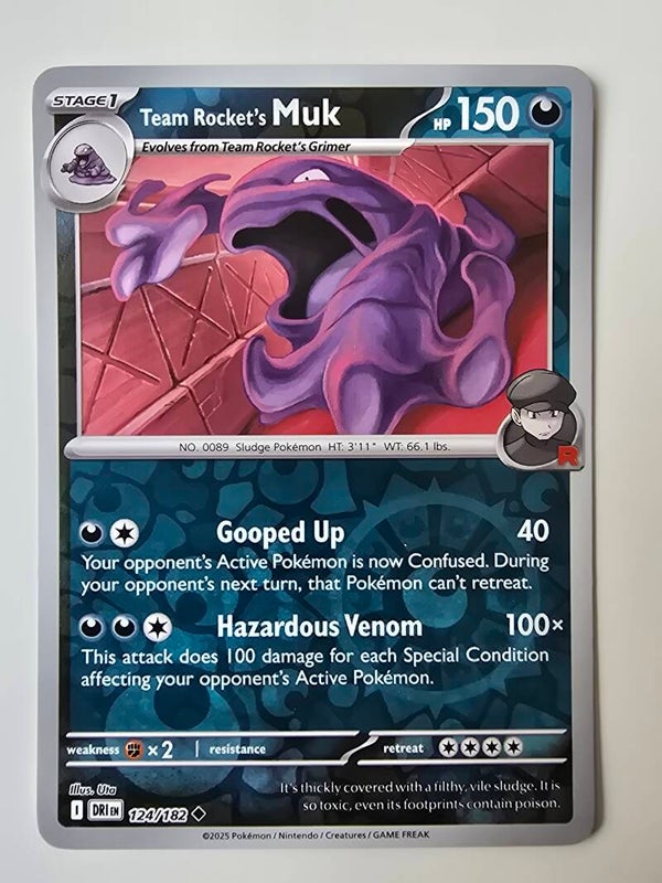 TEAM ROCKET'S MUK (DESTINED RIVALS 124/182) (REVERSE HOLO) (TRADING CARD)