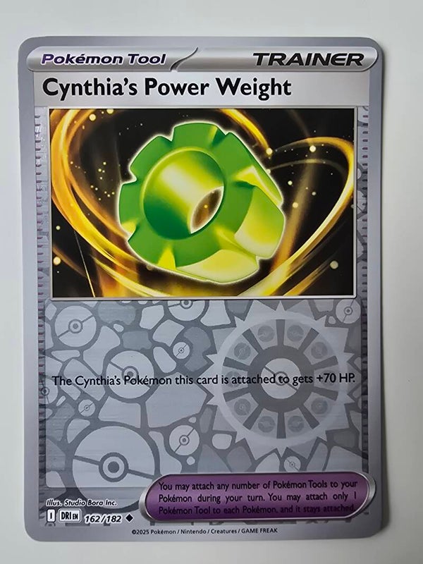 CYNTHIA'S POWER WEIGHT (DESTINED RIVALS 162/182) (REVERSE HOLO) (TRADING CARD)