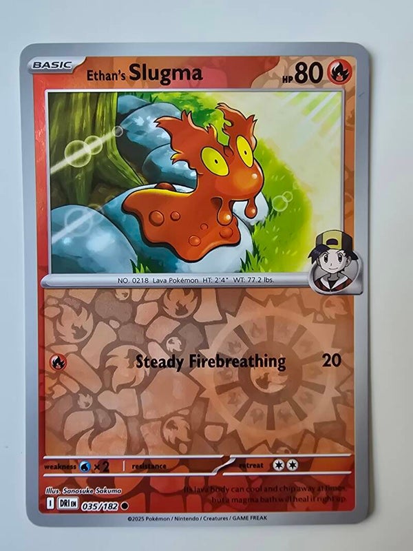ETHAN'S SLUGMA (DESTINED RIVALS 035/182) (REVERSE HOLO) (TRADING CARD)