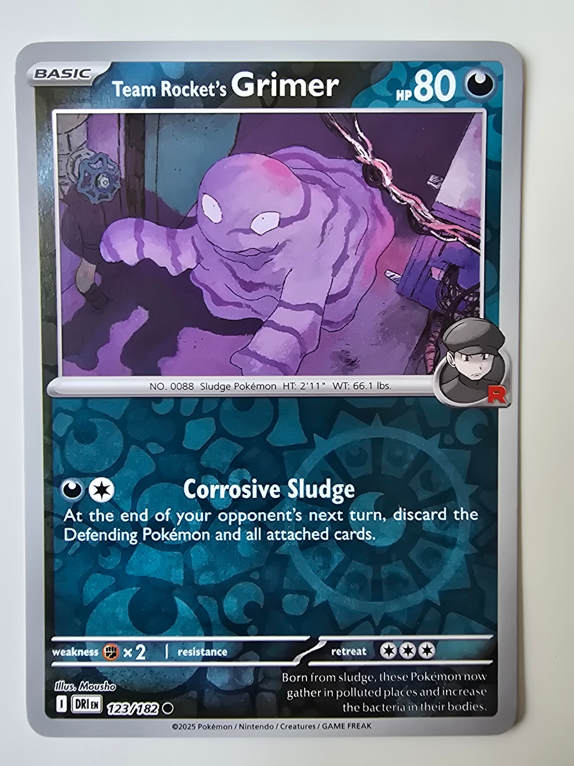 TEAM ROCKET'S GRIMER (DESTINED RIVALS 123/182) (REVERSE HOLO) (TRADING CARD)