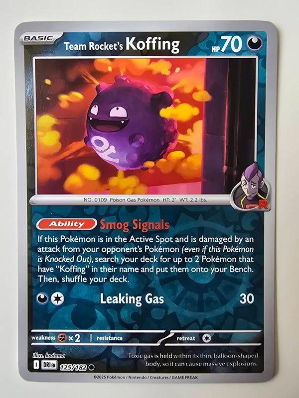 TEAM ROCKET'S KOFFING (DESTINED RIVALS 125/182) (REVERSE HOLO) (TRADING CARD)