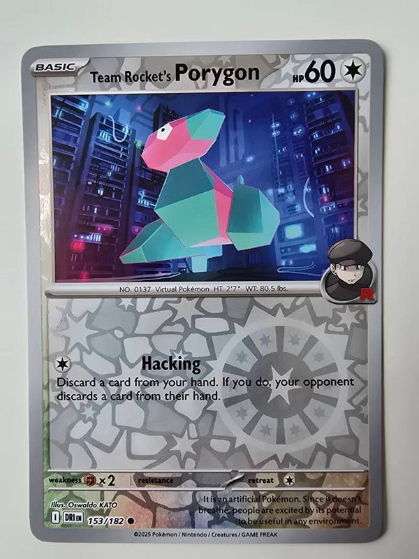 TEAM ROCKET'S PORYGON (DESTINED RIVALS 153/182) (REVERSE HOLO) (TRADING CARD)