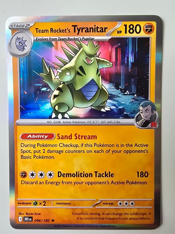 TEAM ROCKET'S TYRANITAR (DESTINED RIVALS 096/182) (HOLO) (TRADING CARD)