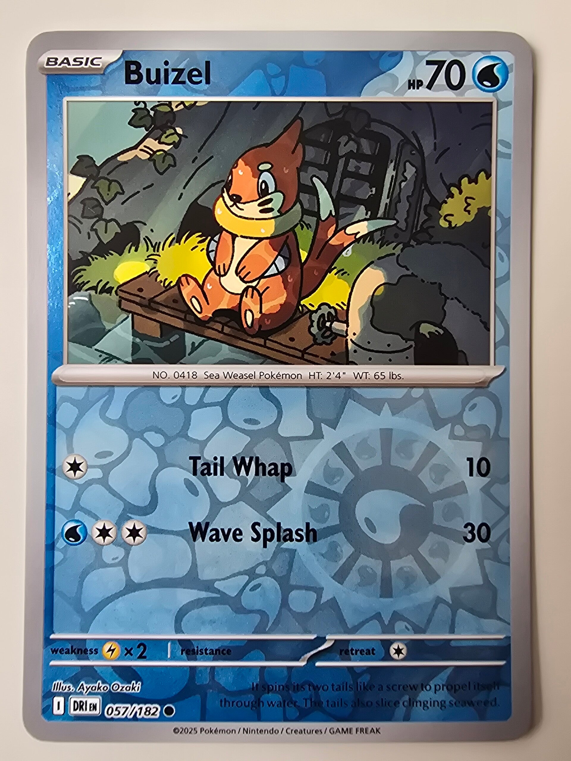 BUIZEL (DESTINED RIVALS 057/182) (REVERSE HOLO) (TRADING CARD)