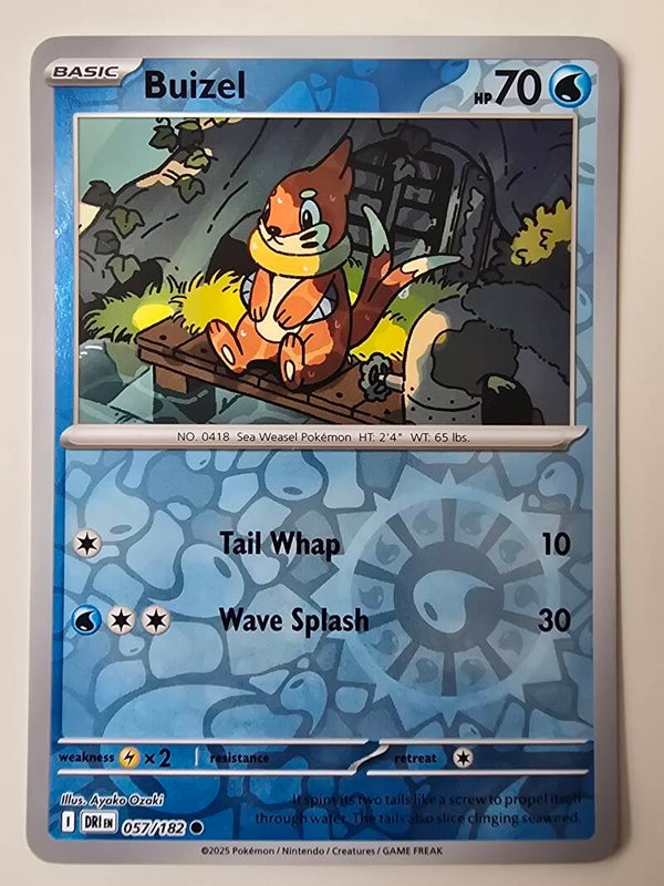 BUIZEL (DESTINED RIVALS 057/182) (REVERSE HOLO) (TRADING CARD)