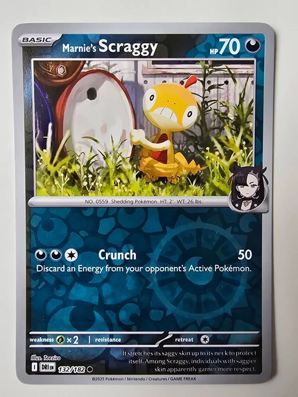 MARNIE'S SCRAGGY (DESTINED RIVALS 132/182) (REVERSE HOLO) (TRADING CARD)