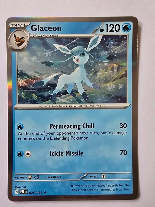 GLACEON (PRISMATIC EVOLUTIONS 025/131) (HOLO) (TRADING CARD)