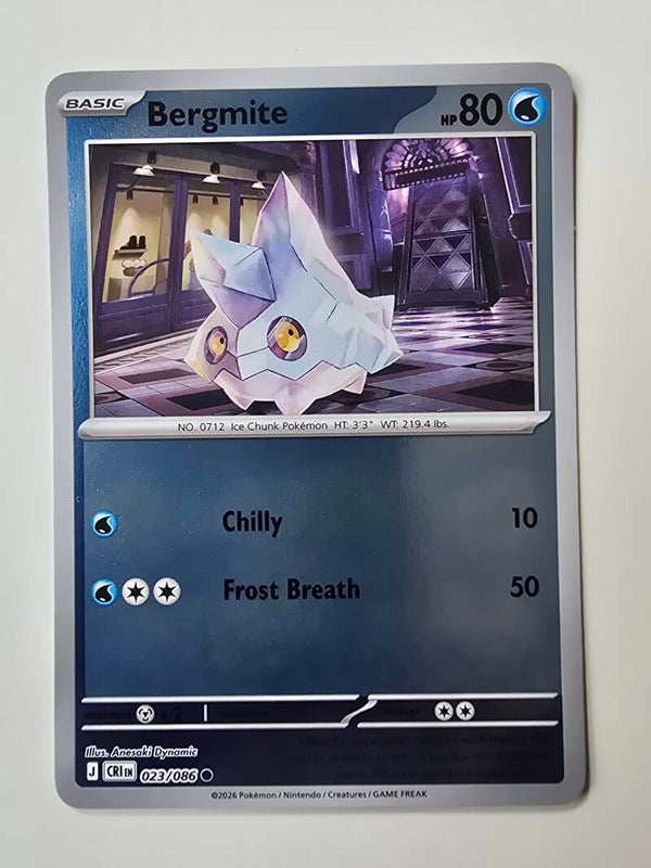 BERGMITE (CHAOS RISING 023/086) (REVERSE HOLO) (TRADING CARD)
