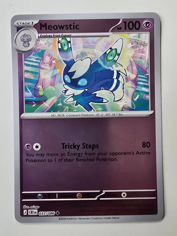 MEOWSTIC (CHAOS RISING 037/086) (REVERSE HOLO) (TRADING CARD)