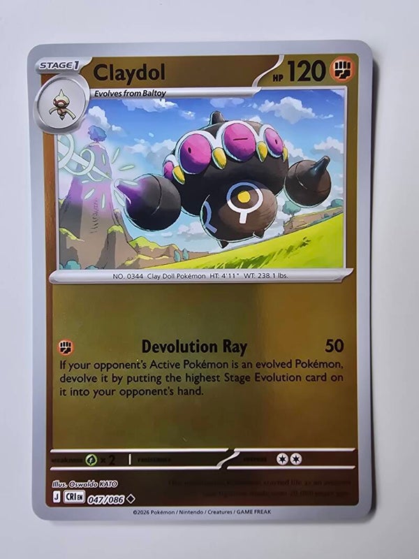CLAYDOL (CHAOS RISING 047/086) (REVERSE HOLO) (TRADING CARD)