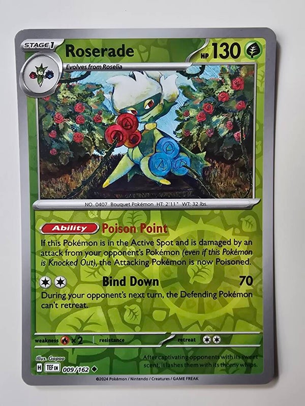 ROSERADE (TEMPORAL FORCES 009/162) (REVERSE HOLO) (TRADING CARD)
