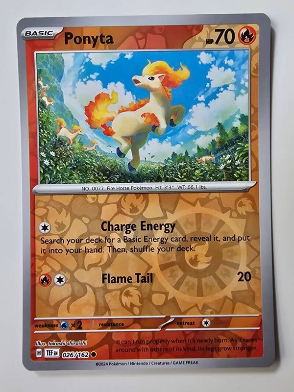 PONYTA (TEMPORAL FORCES 026/162) (REVERSE HOLO) (TRADING CARD)