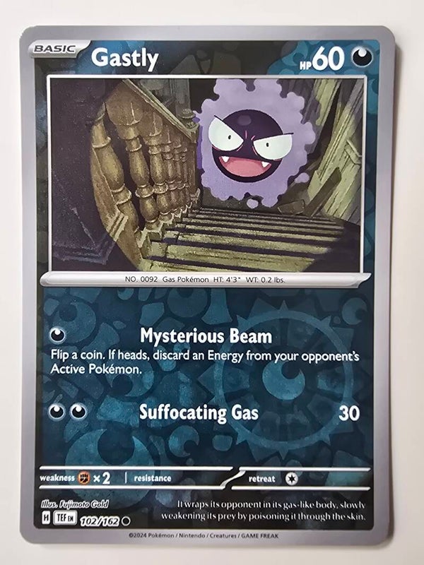 GASTLY (TEMPORAL FORCES 102/162) (REVERSE HOLO) (TRADING CARD)