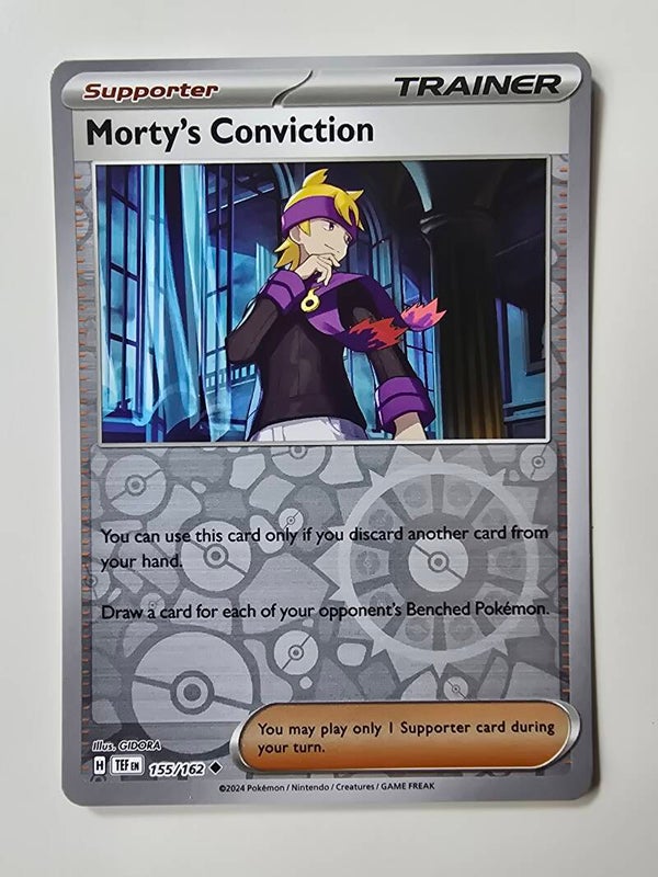 MORTY'S CONVICTION (TEMPORAL FORCES 155/162) (REVERSE HOLO) (TRADING CARD)