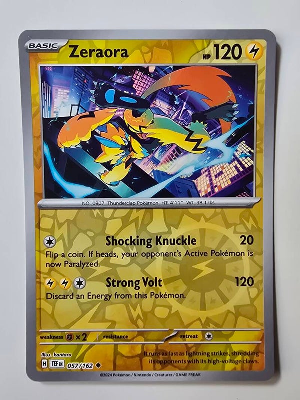 ZERAORA (TEMPORAL FORCES 057/162) (REVERSE HOLO) (TRADING CARD)