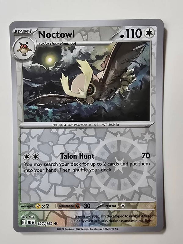 NOCTOWL (TEMPORAL FORCES 127/162) (REVERSE HOLO) (TRADING CARD)
