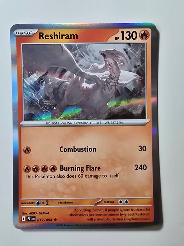 RESHIRAM (PHANTASMAL FLAMES 017/094) (HOLO) (TRADING CARD)