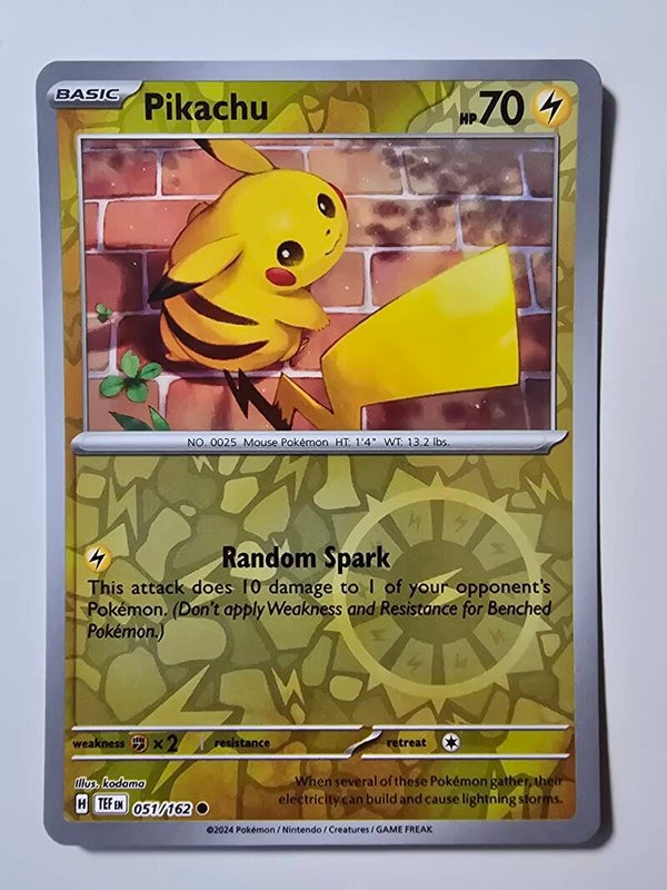 PIKACHU (TEMPORAL FORCES 051/162) (REVERSE HOLO) (TRADING CARD)