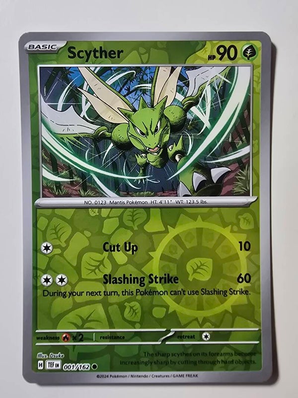 SCYTHER (TEMPORAL FORCES 001/162) (REVERSE HOLO) (TRADING CARD)