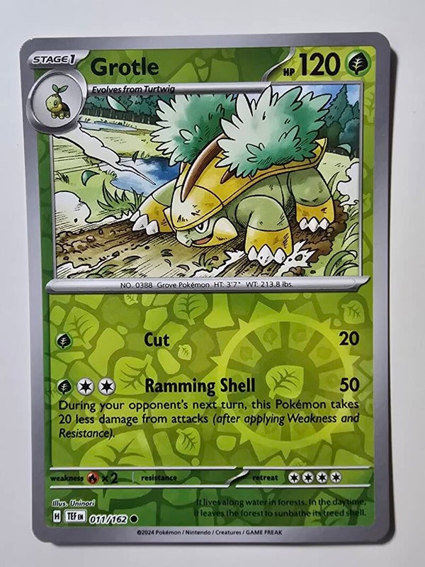 GROTLE (TEMPORAL FORCES 011/162) (REVERSE HOLO) (TRADING CARD)