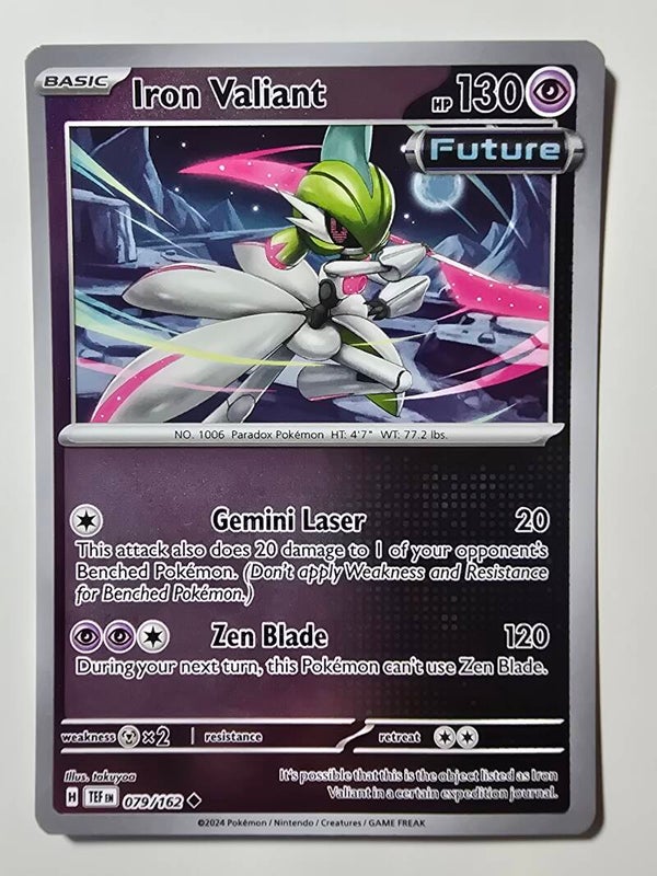 IRON VALIANT (TEMPORAL FORCES 079/162) (REVERSE HOLO) TRADING CARD)