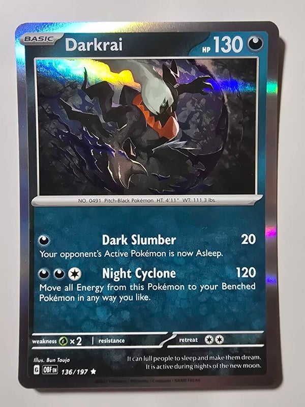 DARKRAI (OBSIDIAN FLAMES 136/197) (HOLO) (TRADING CARD)