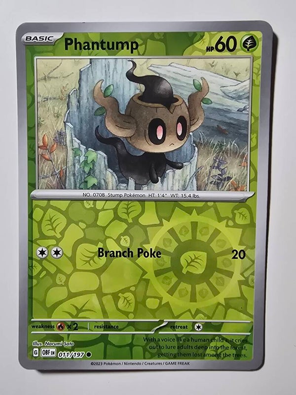 PHANTUMP (OBSIDIAN FLAMES 011/197) (REVERSE HOLO) (TRADING CARD)