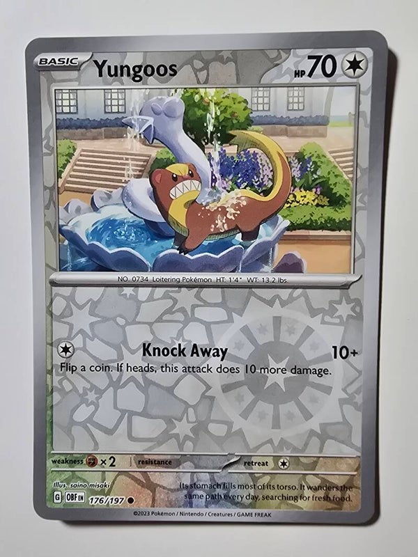 YUNGOOS (OBSIDIAN FLAMES 176/197) (REVERSE HOLO) (TRADING CARD)
